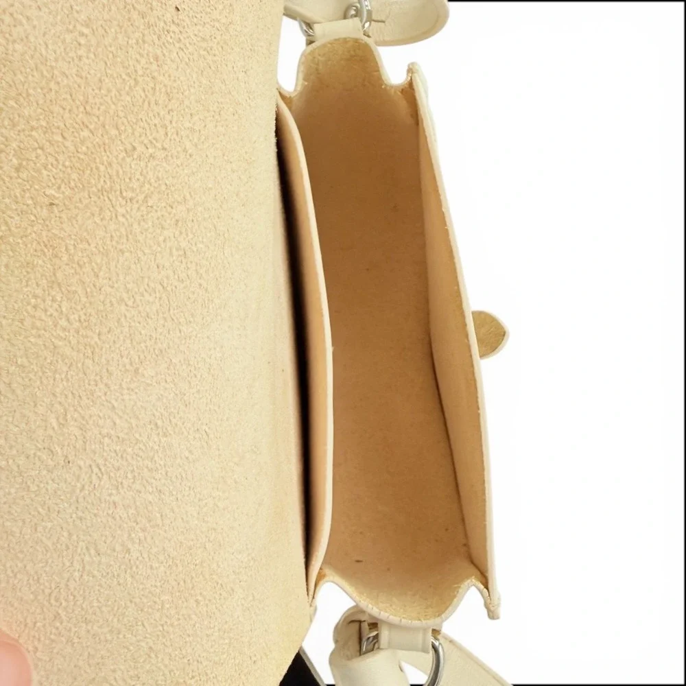 Ralph Lauren Collection Stirrup Mini Satchel Cream Leather Italy Equestrian Bag‎